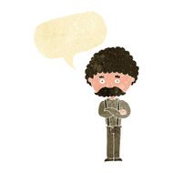 cartoon old man with speech bubble