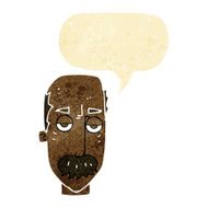 cartoon bored old man with speech bubble