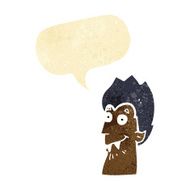 cartoon vampire head with speech bubble