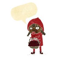 little red riding hood cartoon with speech bubble
