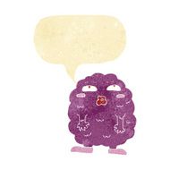 funny cartoon monster with speech bubble N2
