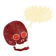 cartoon skull with speech bubble