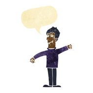 cartoon vampire man with speech bubble N3