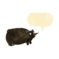 funny cartoon bear with speech bubble N3