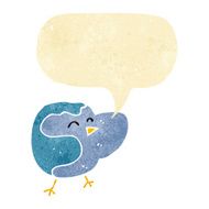 cartoon bird with speech bubble N4