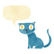 cartoon cat with speech bubble
