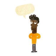 cartoon bored man with speech bubble N2