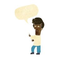 cartoon man gesturing wildly with speech bubble