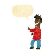 cartoon laughing man with speech bubble