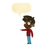 cartoon pointing boy with speech bubble N3
