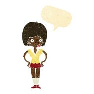 cartoon woman with hands on hips speech bubble N2