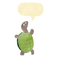 cartoon happy turtle with speech bubble