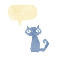 cartoon cat with speech bubble N3