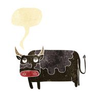 cartoon cow with speech bubble N2