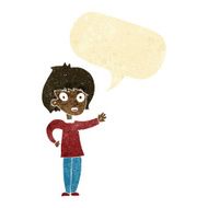 cartoon happy woman with speech bubble N3