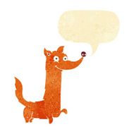 cartoon happy dog with speech bubble N2