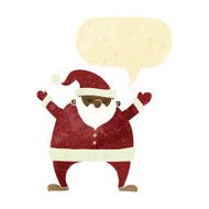 cartoon santa claus with speech bubble N3