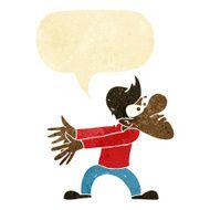 cartoon annoyed man gesturing with speech bubble