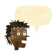 cartoon excited boy with speech bubble N2