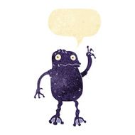cartoon poisonous frog with speech bubble