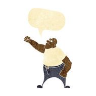 cartoon angry man with speech bubble