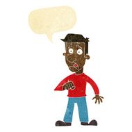cartoon shocked man with speech bubble