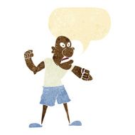 cartoon violent man with speech bubble