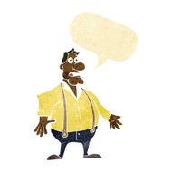 cartoon shocked man with speech bubble N2