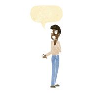 cartoon worried man with speech bubble N2