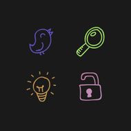 Social media doodle icon set N2