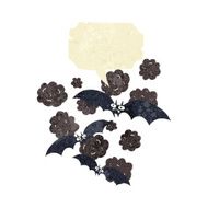 cartoon vampire bats with speech bubble