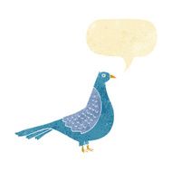cartoon bird with speech bubble N6