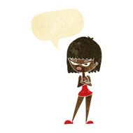 cartoon angry woman with speech bubble
