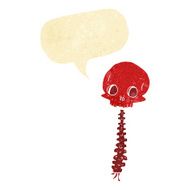spooky cartoon sull and spine with speech bubble