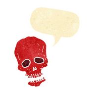 cartoon skull with speech bubble N2