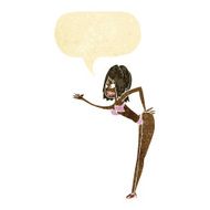 cartoon woman in bikini with speech bubble N2