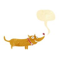 cartoon happy dog with speech bubble N3