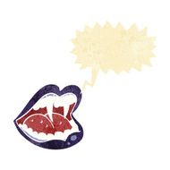cartoon vampire mouth with speech bubble N2