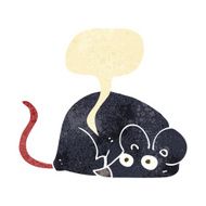 cartoon white mouse with speech bubble