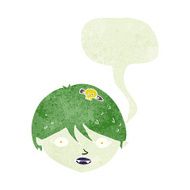 cartoon vampire face with speech bubble