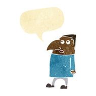 cartoon worried man with speech bubble N3