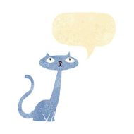 cartoon cat with speech bubble N4