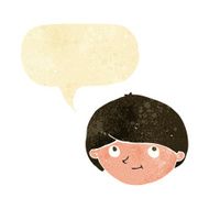 cartoon happy man with speech bubble N10