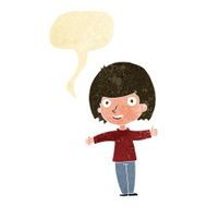 cartoon happy woman with speech bubble N8