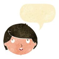cartoon happy face with speech bubble N2