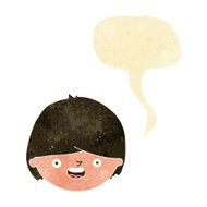 cartoon happy face with speech bubble N3
