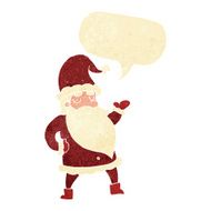 cartoon santa claus with speech bubble N4