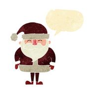 cartoon santa claus with speech bubble N5