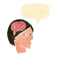 cartoon man thinking carefully with speech bubble