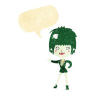 cartoon vampire girl with speech bubble N4